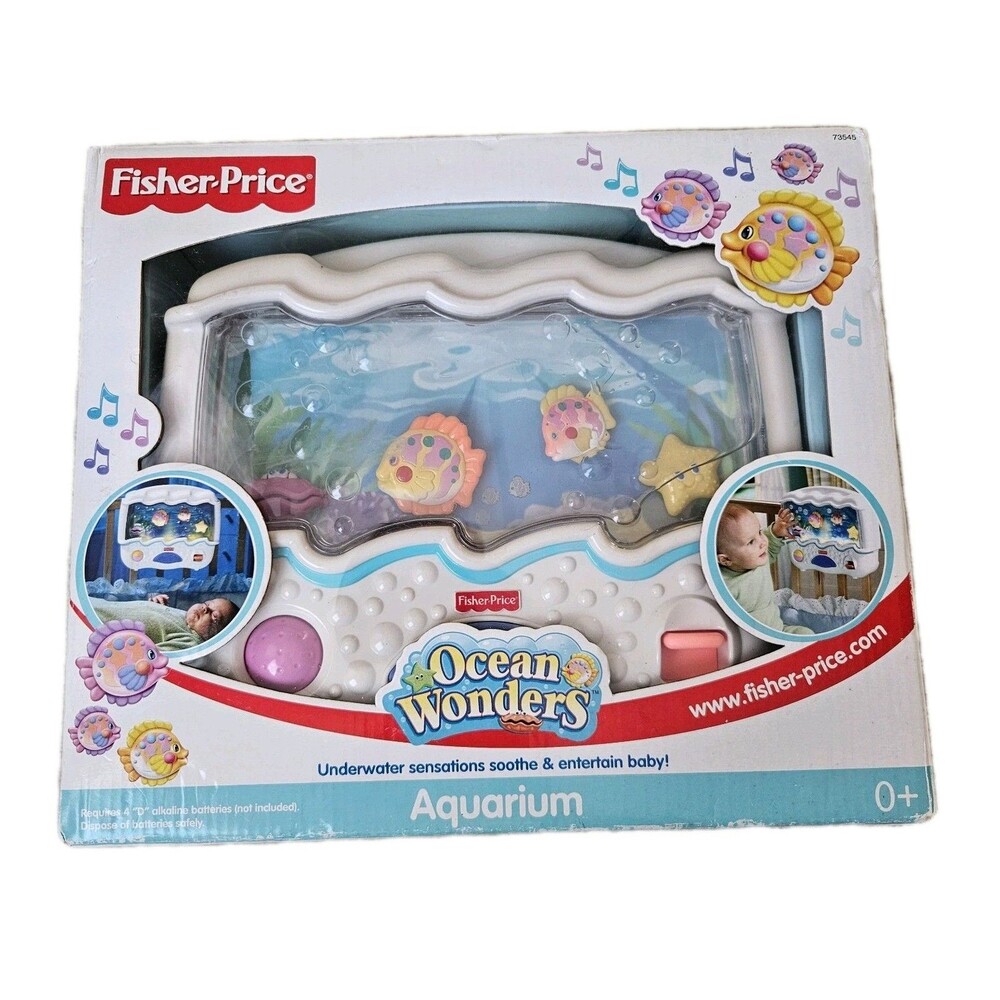 Vintage Fisher Price Ocean Wonders Aquarium Crib Soother Works with Box